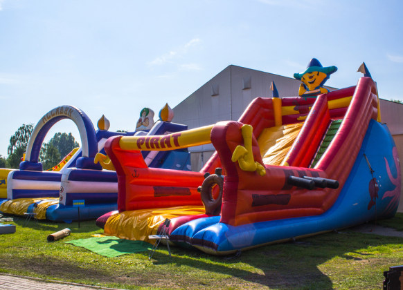 Image of an inflatable slide